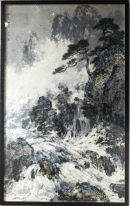 Echo of Waterfall 
korean ink
165x100cms
Artist Ri Chang
